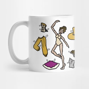 Paper Doll Pieces - Golden Ballerina Mug